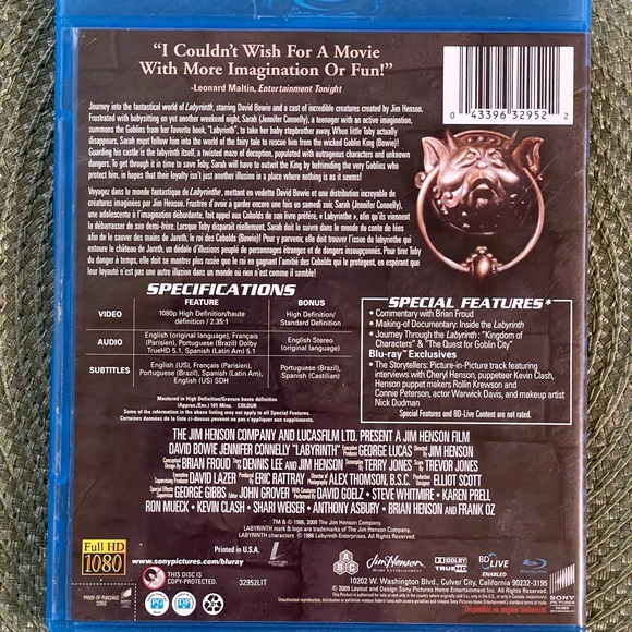 Labyrinth Blue-Ray  🎬 - Picture 2 of 3